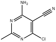 4-AMINO-6-CHLORO-2-METHYLPYRIMIDINE-5-CARBONITRILE Struktur