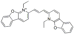 Benzofuro[2,3-b]pyridinium,  1-ethyl-2-[3-(1-ethylbenzofuro[2,3-b]pyridin-2(1H)-ylidene)-1-propenyl]-  (9CI) Struktur