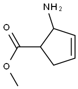 3-Cyclopentene-1-carboxylicacid,2-amino-,methylester(9CI) Struktur