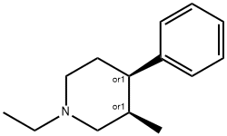 Piperidine, 1-ethyl-3-methyl-4-phenyl-, cis- (9CI) Struktur