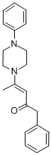 1-Phenyl-3-(4-phenyl-1-piperazinyl)-2-buten-1-one Struktur