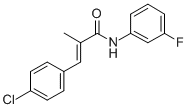 2-Propenamide, 3-(4-chlorophenyl)-N-(3-fluorophenyl)-2-methyl- Struktur