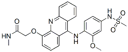 Acetamide, 2-((9-((2-methoxy-4-((methylsulfonyl)amino)phenyl)amino)-4- acridinyl)oxy)-N-methyl- Struktur