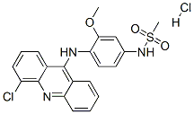 N-[4-[(4-chloroacridin-9-yl)amino]-3-methoxy-phenyl]methanesulfonamide hydrochloride Struktur