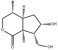 Cyclopenta[c]pyran-1(3H)-one, hexahydro-6-hydroxy-7-(hydroxymethyl)-4-methyl-, (4R,4aR,6S,7S,7aS)- (9CI) Struktur