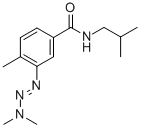 Benzamide, 3-(3,3-dimethyl-1-triazenyl)-4-methyl-N-(2-methylpropyl)- Struktur