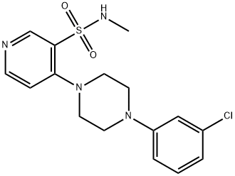 N-Methyl-4-[4-(3-chlorophenyl)piperazin-1-yl]pyridine-3-sulfonamide Struktur