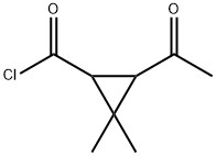 Cyclopropanecarbonyl chloride, 3-acetyl-2,2-dimethyl- (9CI) Struktur