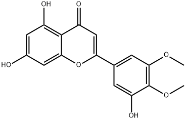 4H-1-Benzopyran-4-one, 5,7-dihydroxy-2-(3-hydroxy-4,5-dimethoxyphenyl) - Struktur