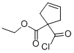 3-Cyclopentene-1-carboxylic acid, 1-(chlorocarbonyl)-, ethyl ester (9CI)