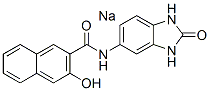 sodium N-(2,3-dihydro-2-oxo-1H-benzimidazol-5-yl)-3-hydroxynaphthalene-2-carboxamidate Struktur