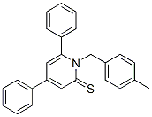 1-(p-Methylbenzyl)-4,6-diphenylpyridine-2-thione Struktur