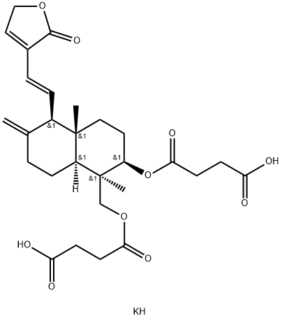 14-deoxy-11,12-didehydroandrographolide 3,19-disuccinate Struktur