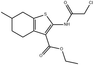 2-(2-CHLORO-ACETYLAMINO)-6-METHYL-4,5,6,7-TETRAHYDRO-BENZO[B]THIOPHENE-3-CARBOXYLIC ACID ETHYL ESTER Struktur