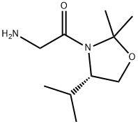 Oxazolidine, 3-(aminoacetyl)-2,2-dimethyl-4-(1-methylethyl)-, (S)- (9CI) Struktur