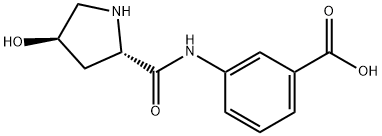 Benzoic acid, 3-[[[(2S,4R)-4-hydroxy-2-pyrrolidinyl]carbonyl]amino]- (9CI) Struktur