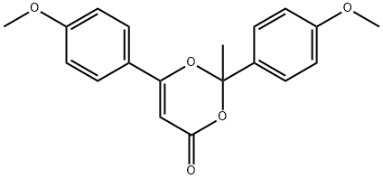 2,6-Bis(4-methoxyphenyl)-2-methyl-4H-1,3-dioxin-4-one Struktur