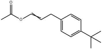 3-[4-(1,1-dimethylethyl)phenyl]propenyl acetate  Struktur