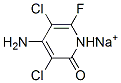 4-amino-3,5-dichloro-6-fluoropyridin-2(1H)-one, monosodium salt Struktur