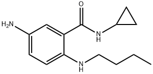 Benzamide, 5-amino-2-(butylamino)-N-cyclopropyl- (9CI) Struktur