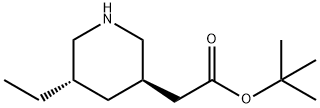 3-Piperidineaceticacid,5-ethyl-,1,1-dimethylethylester,(3R,5S)-(9CI) Struktur