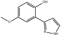 Phenol, 4-methoxy-2-(1H-pyrazol-3-yl)- (9CI) Struktur