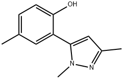 Phenol, 2-(1,3-dimethyl-1H-pyrazol-5-yl)-4-methyl- (9CI) Struktur