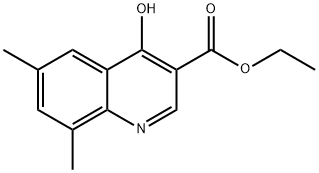 4-HYDROXY-6,8-DIMETHYL-QUINOLINE-3-CARBOXYLIC ACID ETHYL ESTER Struktur