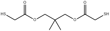 2,2-dimethyl-1,3-propanediyl bis(mercaptoacetate) Struktur