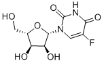 5-FLUORO-1-(β-L-RIBOFURANOSYL)URACIL Struktur