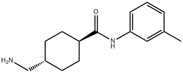 Cyclohexanecarboxamide, 4-(aminomethyl)-N-(3-methylphenyl)-, trans- (9CI) Struktur