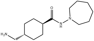 Cyclohexanecarboxamide, 4-(aminomethyl)-N-(hexahydro-1H-azepin-1-yl)-, Struktur