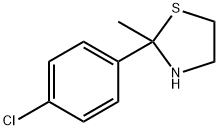 2-(p-Chlorophenyl)-2-methylthiazolidine Struktur