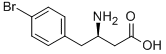 BENZENEBUTANOIC ACID, BETA-AMINO-4-BROMO-, (BETAR)- Struktur