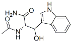 beta-hydroxy-N-acetyltryptophanamide Struktur