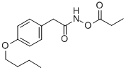 4-n-Butoxyphenylacetohydroxamic acid, O-propionate ester Struktur