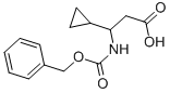 3-{[(benzyloxy)carbonyl]amino}-3-cyclopropylpropanoic acid Struktur