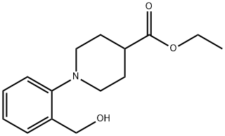 1-(2-HYDROXYMETHYLPHENYL)PIPERIDINE-4-CARBOXYLIC ACID ETHYL ESTER Struktur