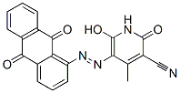 5-[(9,10-dihydro-9,10-dioxo-1-anthryl)azo]-1,2-dihydro-6-hydroxy-4-methyl-2-oxonicotinonitrile Struktur