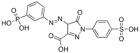 4,5-dihydro-5-oxo-4-[(3-phosphonophenyl)azo]-1-(4-sulphophenyl)-1H-pyrazole-3-carboxylic acid Struktur