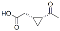 Cyclopropaneacetic acid, 2-acetyl-, (1R,2R)- (9CI) Struktur