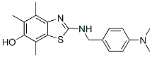 6-Benzothiazolol,  2-[[[4-(dimethylamino)phenyl]methyl]amino]-4,5,7-trimethyl- Struktur