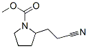 1-Pyrrolidinecarboxylic  acid,  2-(2-cyanoethyl)-,  methyl  ester Struktur