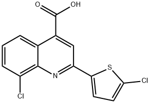 8-CHLORO-2-(5-CHLOROTHIEN-2-YL)QUINOLINE-4-CARBOXYLIC ACID Struktur