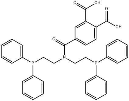 4-[bis(2-diphenylphosphanylethyl)carbamoyl]benzene-1,2-dicarboxylic ac id Struktur