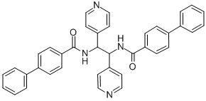 N,N'-(1,2-Di-4-pyridinyl-1,2-ethanediyl)bis-(1,1'-biphenyl)-4-carboxamide Struktur