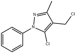 5-CHLORO-4-(CHLOROMETHYL)-3-METHYL-1-PHENYL-1H-PYRAZOLE Struktur