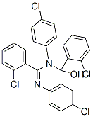 6-chloro-2,4-bis(2-chlorophenyl)-3-(4-chlorophenyl)-3,4-dihydroquinazolin-4-ol Struktur