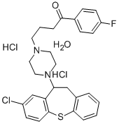 1-Butanone, 4-(4-(8-chloro-10,11-dihydrodibenzo(b,f)thiepin-10-yl)-1-p iperazinyl)-1-(4-fluorophenyl)-, dihydrochloride, hydrate Struktur