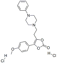 4-(4-methoxyphenyl)-5-[2-(4-phenylpiperazin-1-yl)ethyl]-1,3-dioxol-2-o ne dihydrochloride Struktur